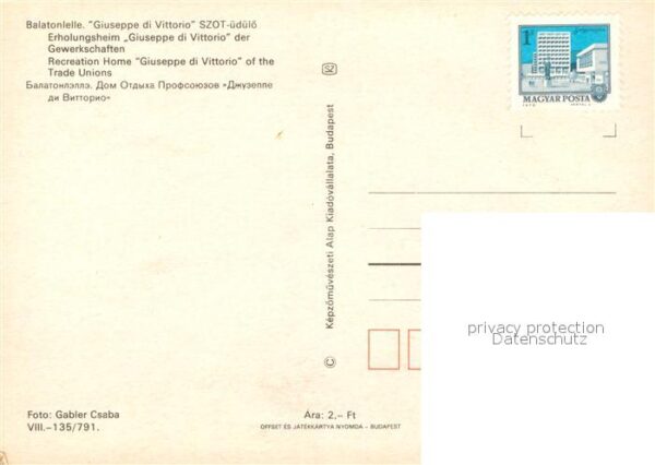 Balatonlelle Erholungsheim Giuseppe di Vittorio – Bild 2