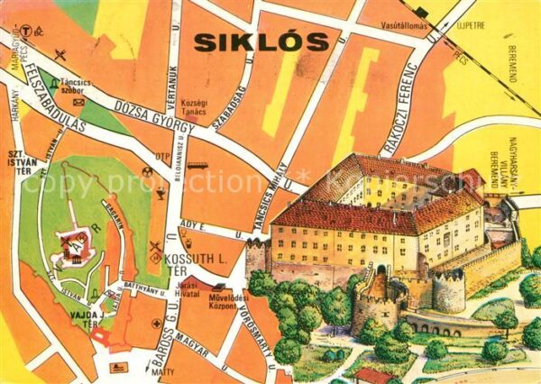 Siklos Die Burg Stadtplan