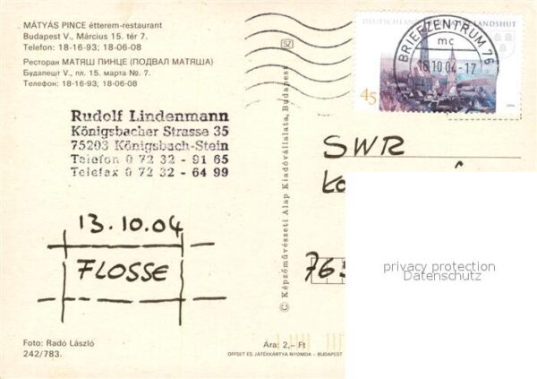 Budapest Matyas Pince etterem restaurant – Bild 2