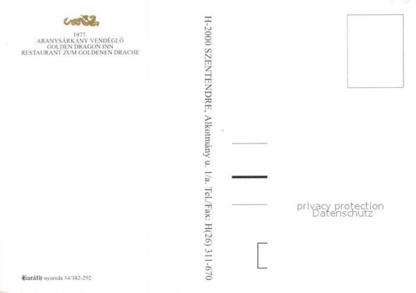 Szentendre Restaurant zum Goldenen Drachen – Bild 2