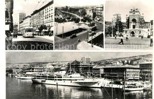Rijeka Fiume Teilansichten Innenstadt Hafen Fähre