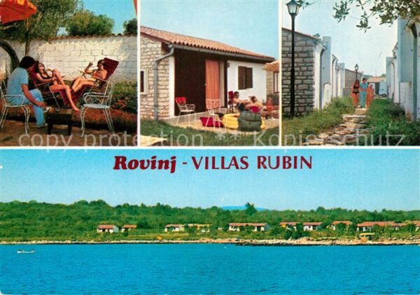 Rovinj Rovigno Istrien Villas Rubin Ansicht vom Meer aus