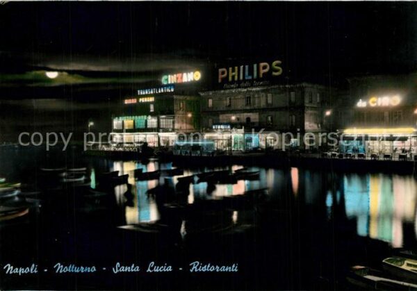 Napoli Neapel Santa Lucia Ristoranti notturno