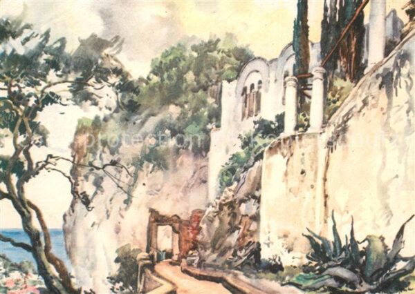 Anacapri Villa San Michele Künstlerkarte