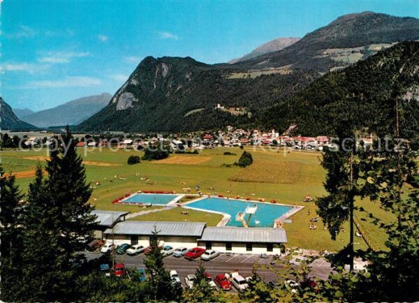 Oberdrauburg Kaernten Panorama Freibad Drautal Alpen