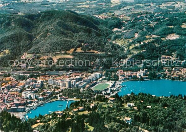 Como Lago di Como Panorama Fliegeraufnahme