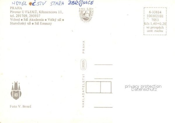 Praha Prahy Prague Pivovar U Fleku Brauereigaststätte Rest – Bild 2