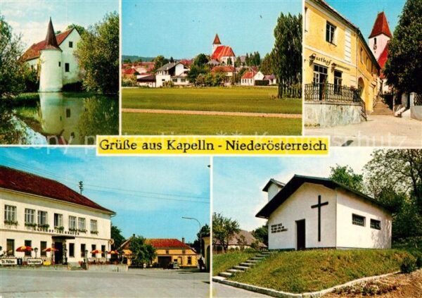 Kapelln Wasserschloss Rassing Motiv mit Kirche