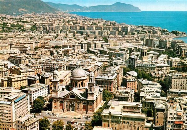 Genova Genua Liguria Basilica Maria Assunta e panorama parzi