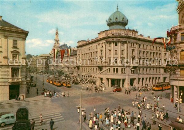 Budapest Teil des Rings Innenstadt Strassenbahn