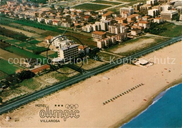 Villarosa Hotel Olimpic spiaggia veduta aerea