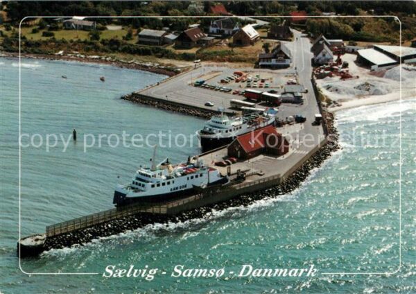 Saelvig Hafen Fähren Fliegeraufnahme