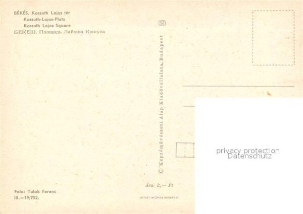 Bekes Kossuth Lajos Platz – Bild 2