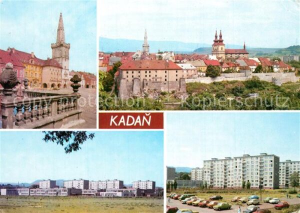 Kadan Rathaus Altstadt Kirche Siedlung Hochhä