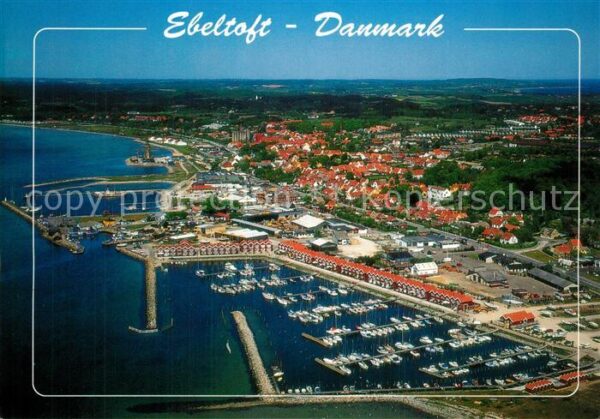 Ebeltoft Hafen Fliegeraufnahme
