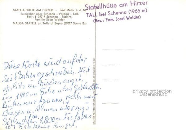 Tall Schenna Stafellhütte am Hirzer Alpenpanorama – Bild 2