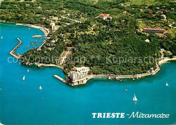 Trieste Castello di Miramare veduta aerea