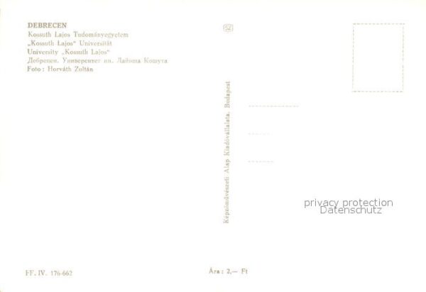 Debrecen Debrezin Kossuth Lajos Tudomanyegyetem – Bild 2