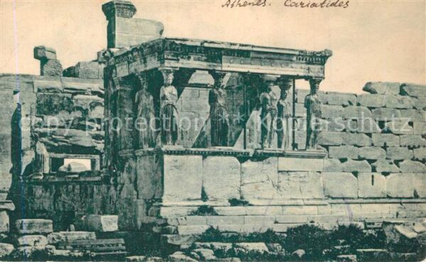Athenes Athen Les Caryatides Acropole Tempel Akropoli