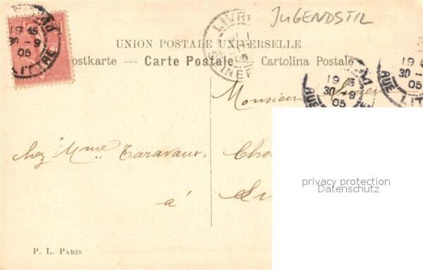 Jugendstil Le Chant Harfe – Bild 2