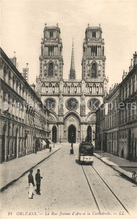 Strassenbahn Orleans Rue Jeanne d_Arc Cathedrale