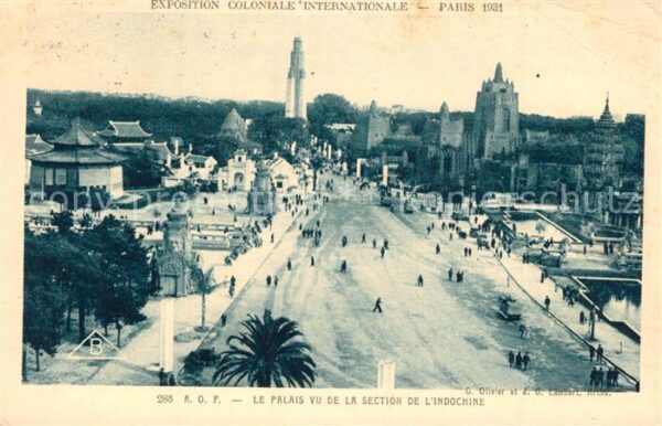 Exposition Coloniale Internationale Pari Palais vu de la Section de l'Indochine