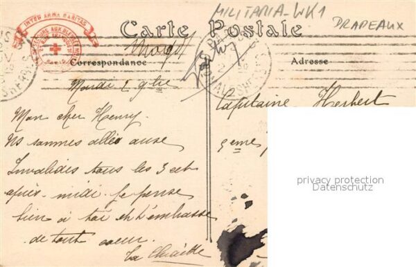 Militaria WK1 Drapeaux allemands deposes aux Invalide – Bild 2