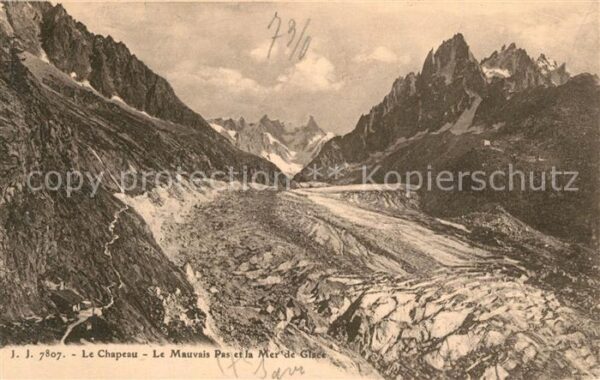 Gletscher Le Chapeau Le Mauvais Pas Mer de Glace