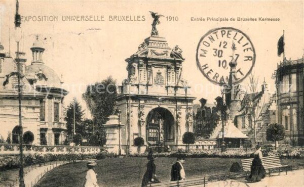 Exposition Universelle Bruxelles 1910 Entree Principale