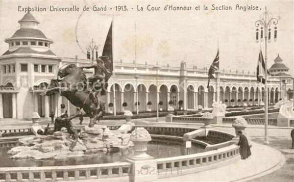 Exposition Universelle Gand 1913 Cour d_Honneur Section Anglaise