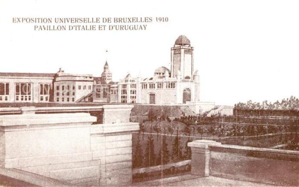 Exposition Universelle Bruxelles 1910 Pavillon d_Italie et d'Uruguay