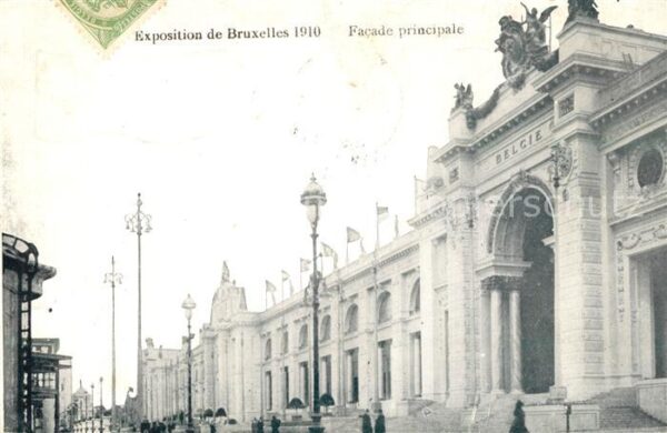 Exposition Universelle Bruxelles 1910 Facade principale