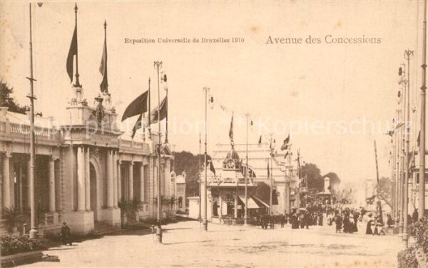 Exposition Universelle Bruxelles 1910 Avenue des Concessions
