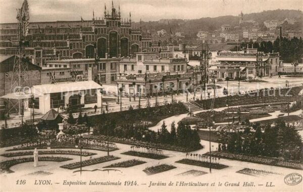 Exposition Internationale Lyon 1914 Jardins de l_Horticulture Grand Hall