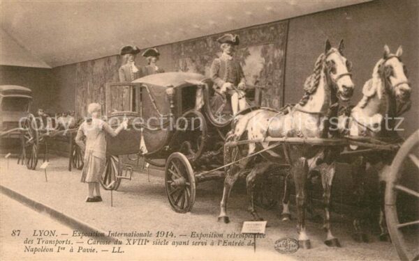 Exposition Internationale Lyon 1914 Carosse du XVIIIe Siecle Napoleon Pavie