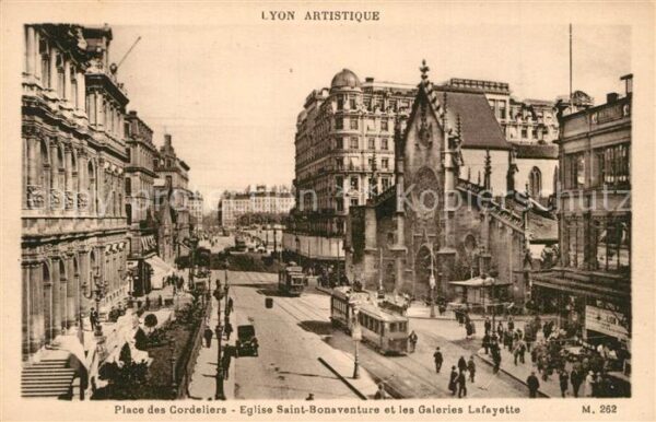 Strassenbahn Lyon Place des Cordeliers Eglise Saint-