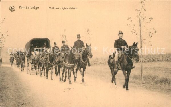 Militaria Belgien Armee Belge Voitures Regimentaires