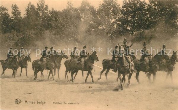 Militaria Belgien Armee Belge Peloton de Cavalerie