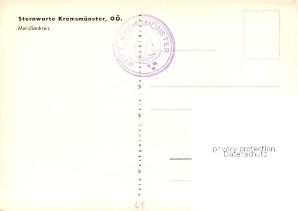 Sternwarte Urania Observatorium Kremsm?nster Meridiankreis – Bild 2