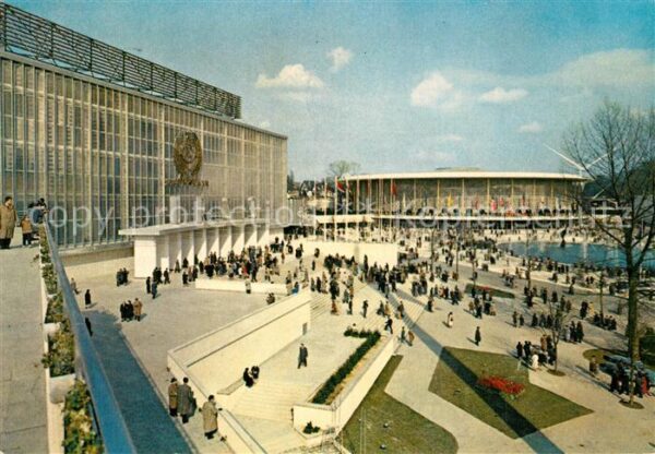 Exposition Universelle Bruxelles 1958 Pavillons URSS et USA