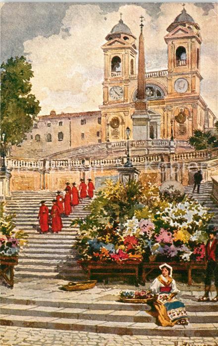 Rom Roma Trinita dei Monti K?nstlerkarte
