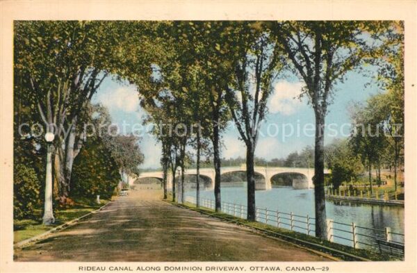 Ottawa Canada Rideau Canal Along Dominion Driveway