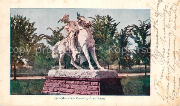 Fairmount City City Park Mounted Cowboy