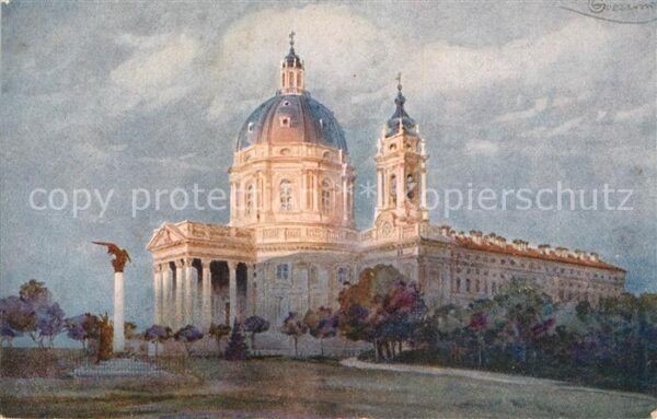 Torino Basilica di Superga Künstlerkarte