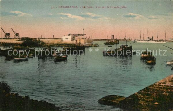 Casablanca Le Port vue sur la Grande Jetée
