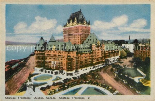 Quebec Chateau Frontenac Künstlerkarte