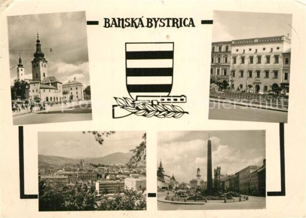 Banska Bystrica Stadtansichten Denkmal Kirche Wappen