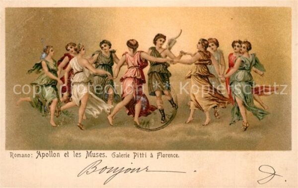 Firenze Florenz Romano Apollon et les Muses Galerie Pit