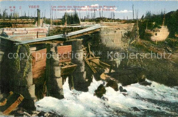 Yser Region Les Debris des fameuses Ecluses de Nieu