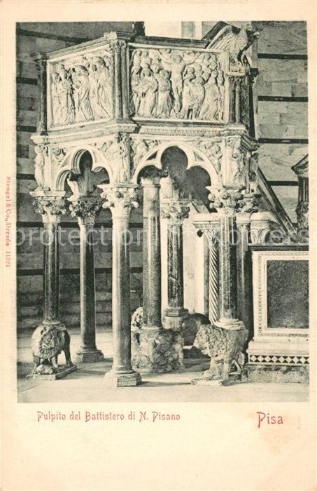 Pisa Pulpito del Battistero N. Pisano